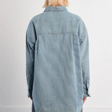 Striped Denim Overshirt