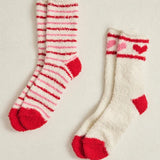 2-Pack Plush Stripe Socks