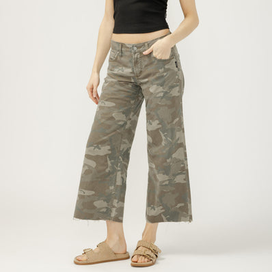 Suki Mid Rise Cropped Wide Leg