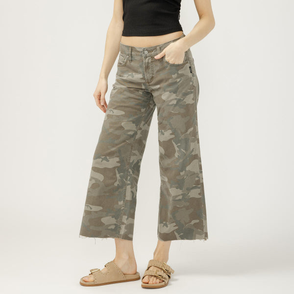 Suki Mid Rise Cropped Wide Leg