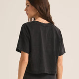 Sway Cotton Jersey Cropped Tee