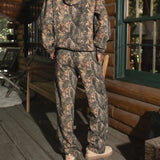 Woodland Camo Wide Leg Sweatpants