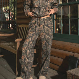 Woodland Camo Wide Leg Sweatpants