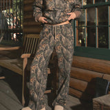 Woodland Camo Wide Leg Sweatpants