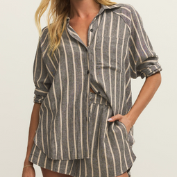 Perfect Linen Striped Top