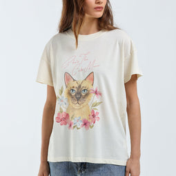 She's The Cat's Meow Oversized Tee