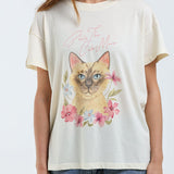She's The Cat's Meow Oversized Tee