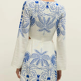 Tahina Palm Mini Dress
