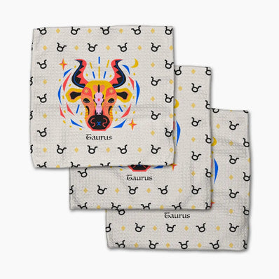 Geometry Zodiac Dish Cloth 3 Pack