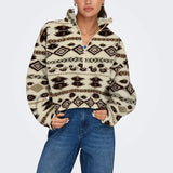 Janne Aztec Teddy Half Zip