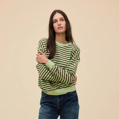 Stripe Terry Sweatshirt
