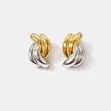 Two Tone Twist Earrings