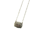 Western Belt Buckle Initial Necklace