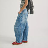 Good Luck Mid Rise Barrel Jeans