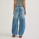 Good Luck Mid Rise Barrel Jeans