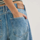 Good Luck Mid Rise Barrel Jeans