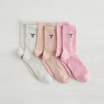 Velvet Cozy Crew Socks 3Pk
