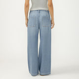 Wide Leg Drawstring Beach Jeans