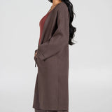 Long Knit Viscose Blend Cardi