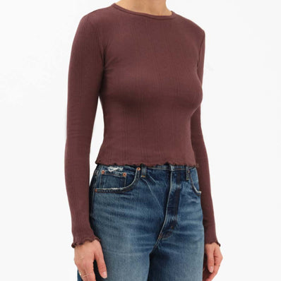 Waverly Everyday L/S Pointelle Crewneck Tee