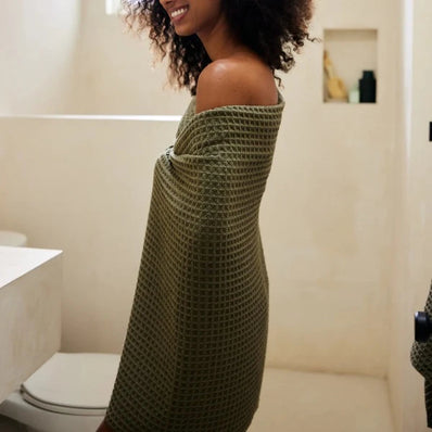 Geometry Waffle Bath Towel