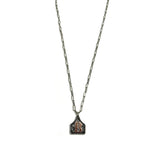 Western Etched Initial Necklace