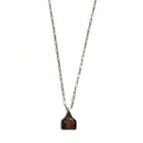 Western Etched Initial Necklace