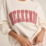 Oversized Weekends Sweatshirt