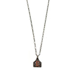 Western Etched Initial Necklace
