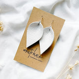 Leather Leaf Earrings