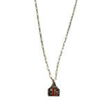 Western Etched Initial Necklace