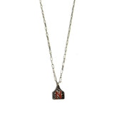 Western Etched Initial Necklace