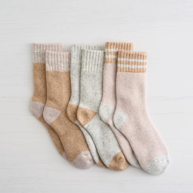 Women's Rugby Wool Crew Sock 3-Pack