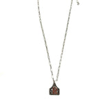 Western Etched Initial Necklace