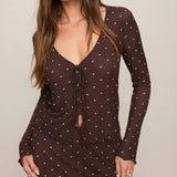 Amara Polka Dot Mesh Top