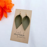 Leather Leaf Earrings