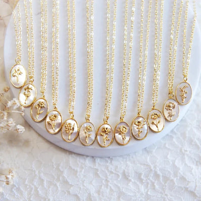 Flora Birth Flower Necklace