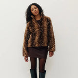 Bambi Faux Fur Zip-Up