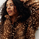Bambi Faux Fur Zip-Up