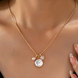 Baroque Pearl Coin Opal Necklace