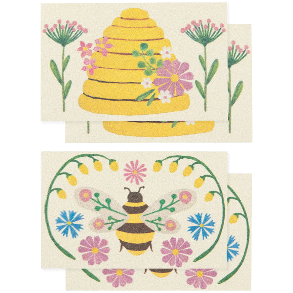 Bee Garden Pop Up Sponges Set/4