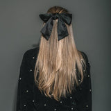 Satin Bow Hair Beret