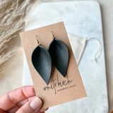 Leather Leaf Earrings