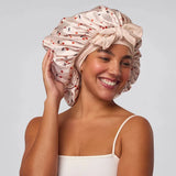 Cherry Oversized Satin Bonnet