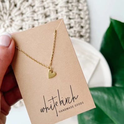 Brushed Heart Necklace