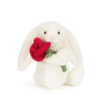 Cream Bunny With Rose