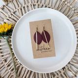 Petal & Brass Bar Earrings