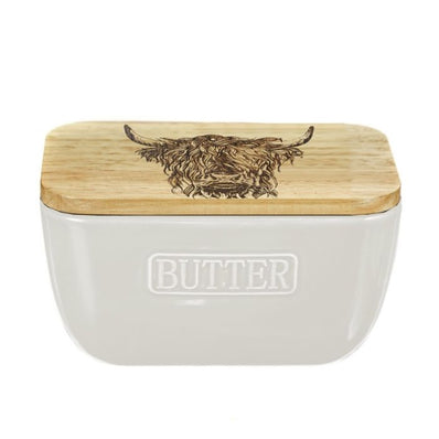 Butter Dish - Highland Cow