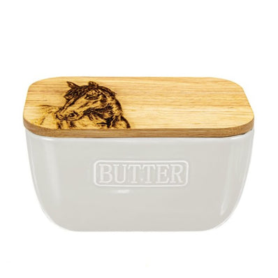 Butter Dish - Horse Portrait