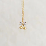 Bridget Cherry Diamond Bow Necklace
